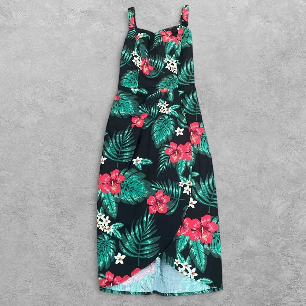 Collectif London Mahina Tropical Paradise Sarong Dress XXS Pinup Retro